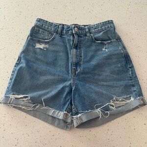 Zara High Rise Denim Shorts